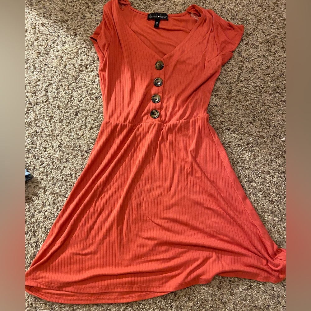 Ribbed Orange dress